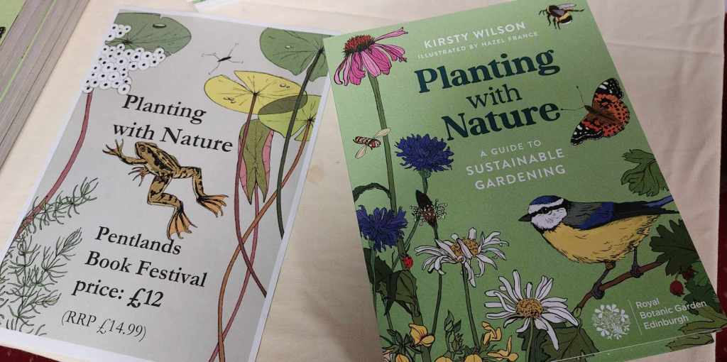 Kirsty Wilson book Planting with Nature  and flyer from 2023.
