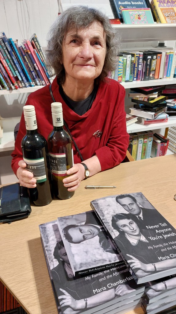 Maria Chamberlain with gift