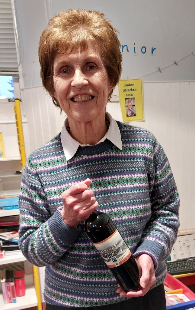 Lewine Mair with her gift