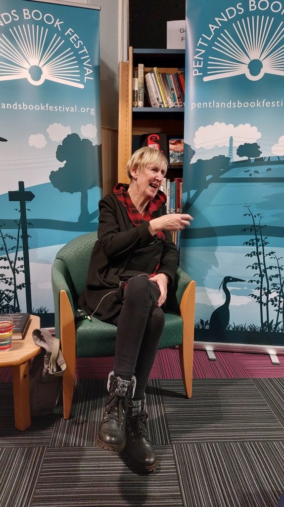 Lin Anderson chatting